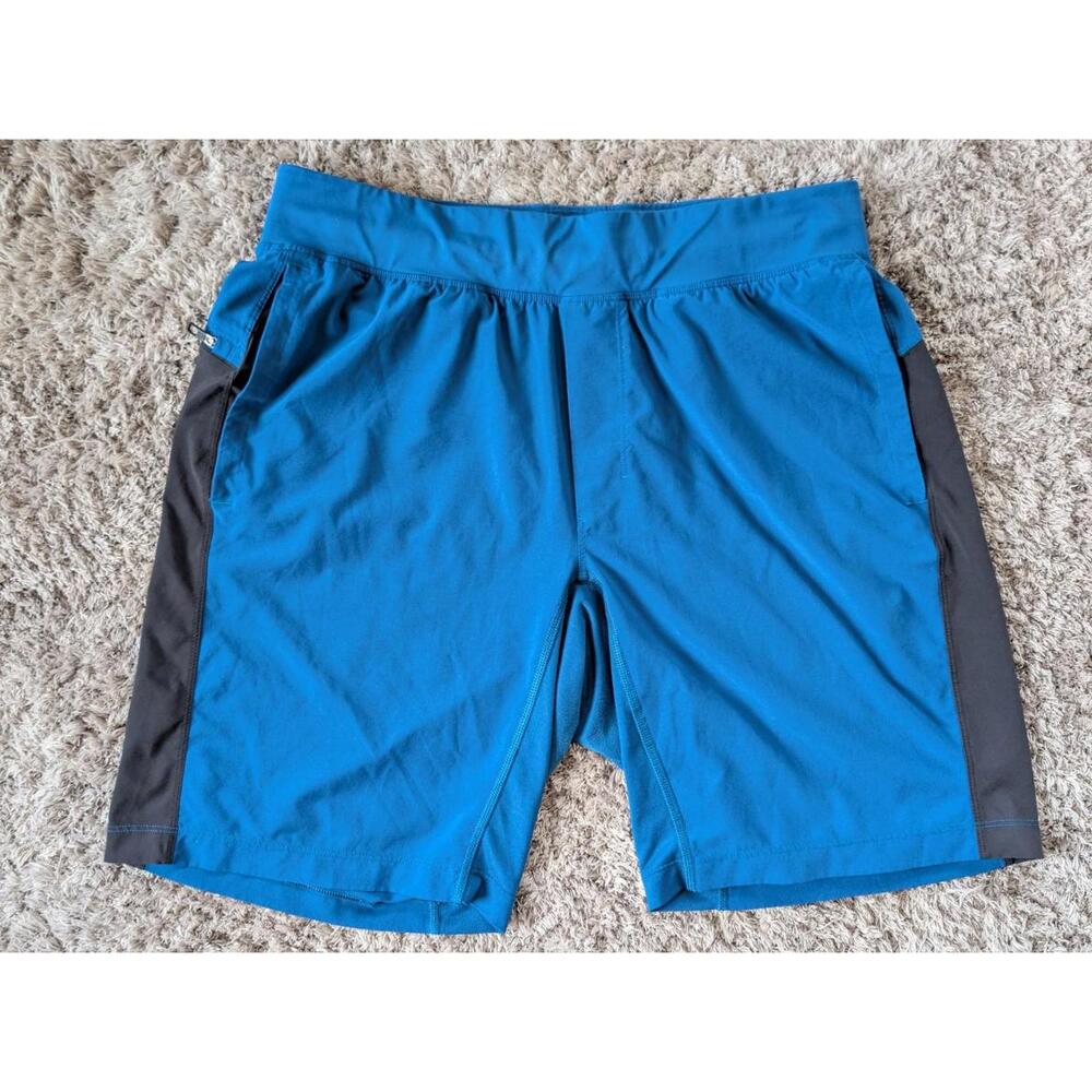 Lululemon Men's Blue Black Colorblock T.H.E. Athletic Shorts